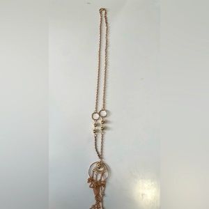 Gold long necklace